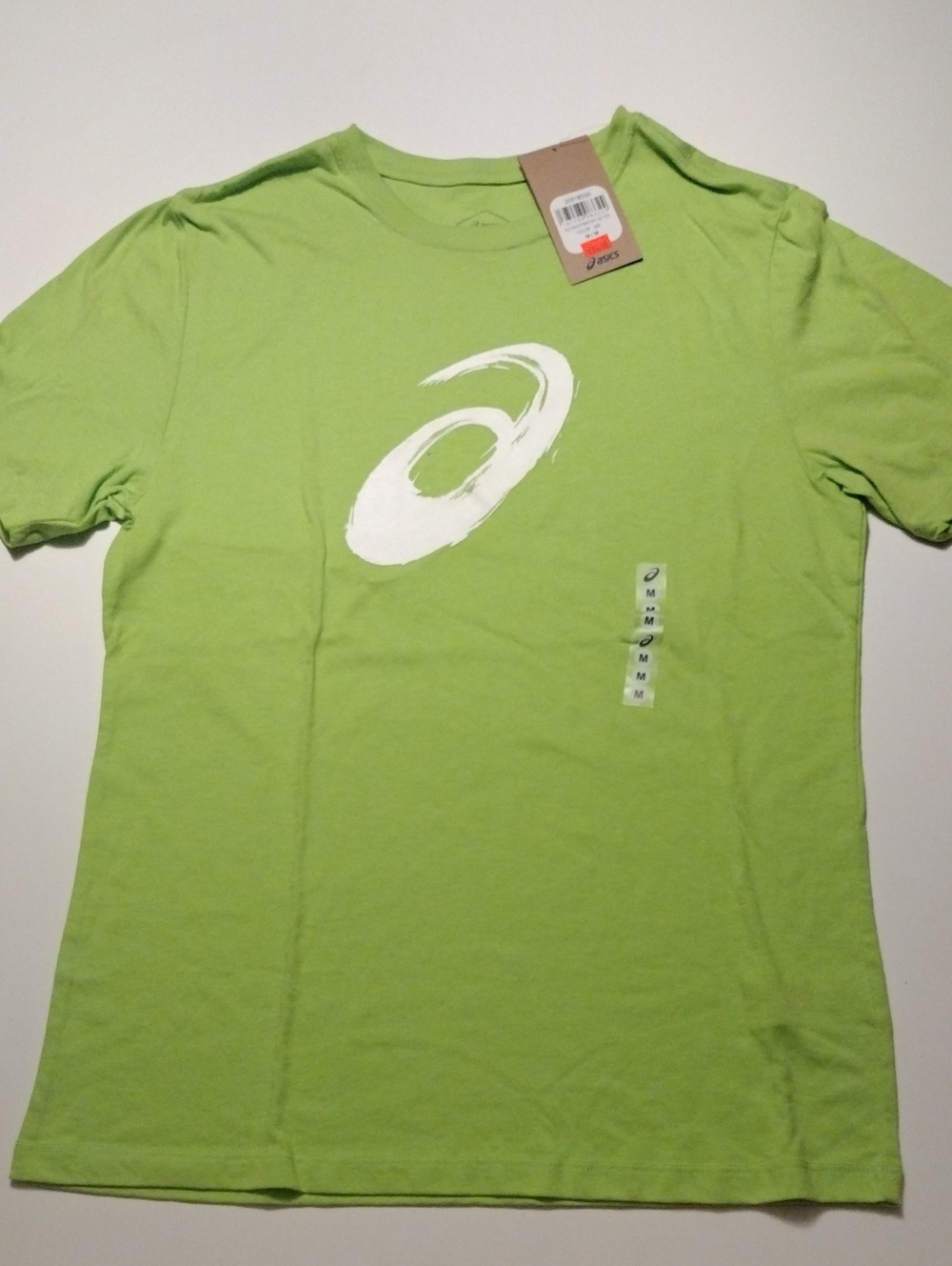 ASICS Women's (M) Lime Green Graphic Crew Neck T-Shirt